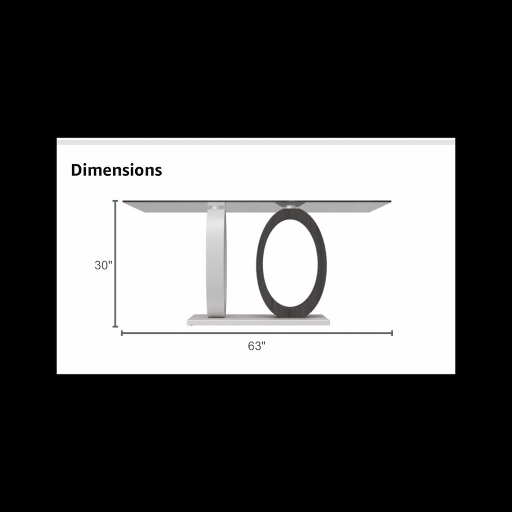TABLE REQUIRES A GLASS TOP.  BASE/STAND ONLY